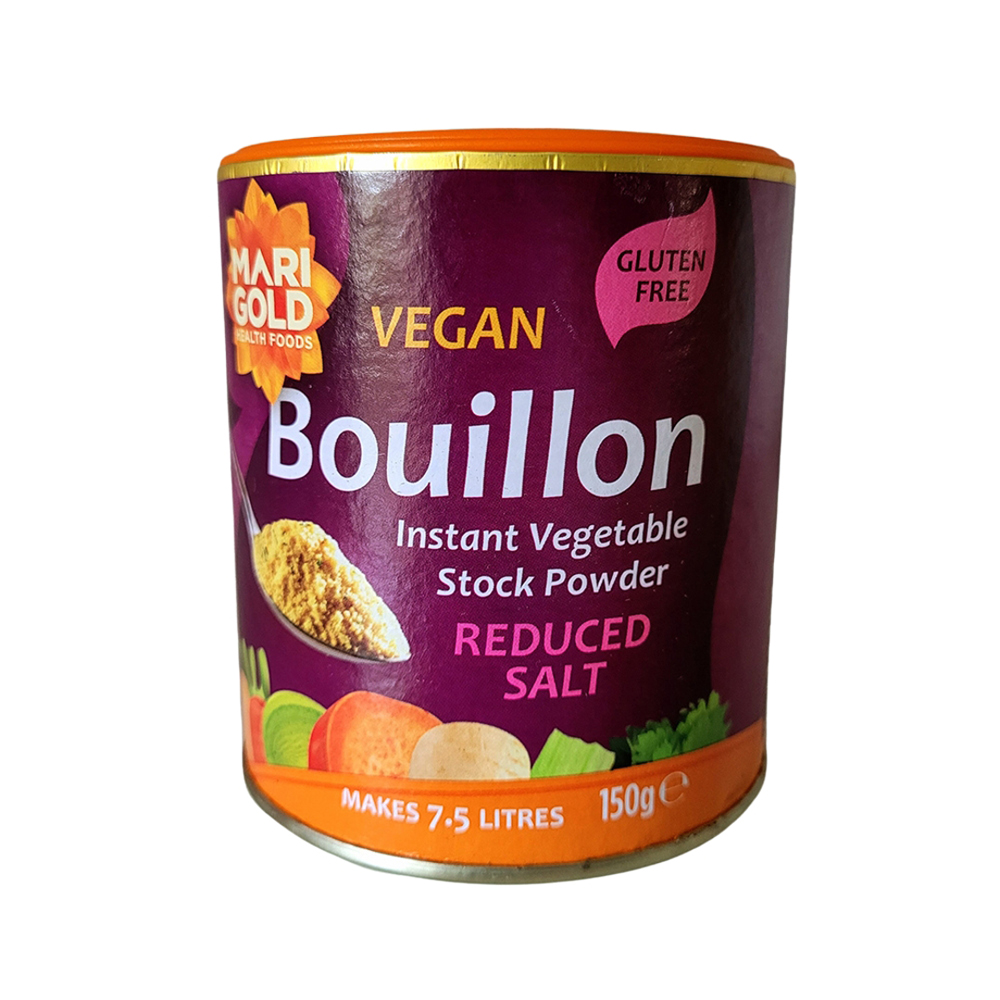 Marigold vegan bouillon met minder zout, 150gr glutenvrij tAK
